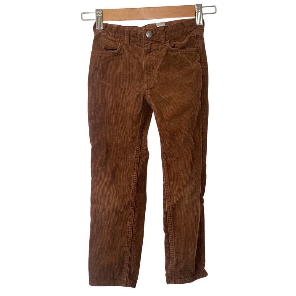 H&M Kids Slim Fit 100% Cotton Brown Corduroy Casual Pants • Size 6 🗣